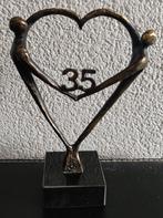 3x Bronzenbeeld Het Hart met 35 gesigneerd, Ophalen, Brons