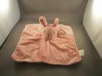 wibra konijn doekje oud roze velours met rammel bruine ogen, Kinderen en Baby's, Speelgoed | Knuffels en Pluche, Ophalen of Verzenden