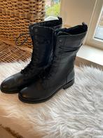 Zwarte leren laarzen - maat 39, Zwart, Lage of Enkellaarzen, Ophalen of Verzenden, Zo goed als nieuw