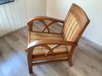 Prachtige houten stoel met rieten zitting, Huis en Inrichting, Stoelen, Ophalen, Indische look, Gebruikt, Bruin
