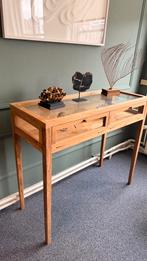 Houten console/vitrine tafel, Huis en Inrichting, Ophalen, 100 tot 150 cm, Zo goed als nieuw, Overige houtsoorten