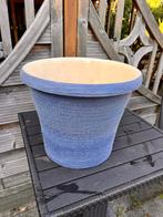 Grote blauwe plantenpot bloembak, plantenbak voor binnen, Tuin en Terras, Bloembakken en Plantenbakken, Ophalen, Steen, Minder dan 60 cm