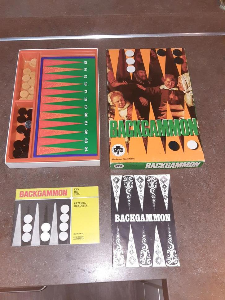 Vintage backgammon nieuwstaat, Hobby en Vrije tijd, Gezelschapsspellen | Bordspellen, Zo goed als nieuw, Ophalen of Verzenden