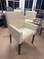 Witte Leren Eetkamerstoel, Antiek en Kunst, Ophalen