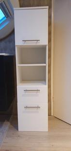 Badkamerkast wit met 1 lade, Huis en Inrichting, Badkamer | Badkamermeubels, Ophalen, (Half)hoge kast, Minder dan 50 cm, Gebruikt
