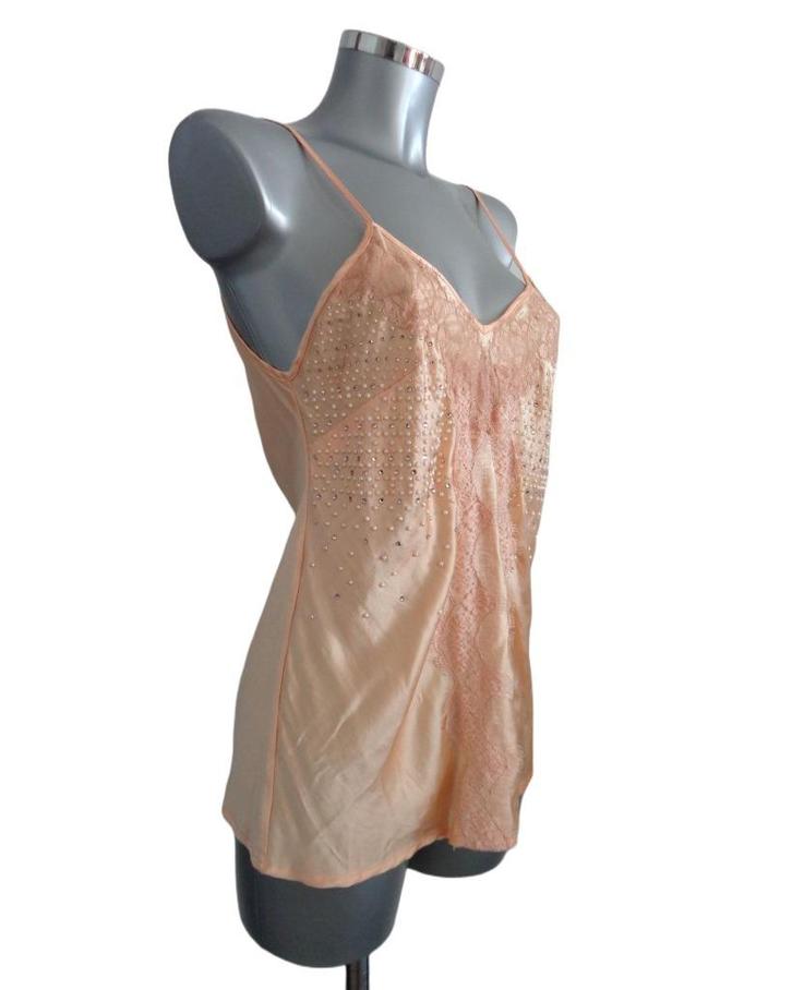 Elisabetta Franchi gold 100% zijden top - goud IT44-NL38, Kleding | Dames, Tops, Zo goed als nieuw, Maat 38/40 (M), Overige kleuren