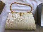 Handtas witte stof met goudkleur elementen, Ophalen of Verzenden, Nieuw, Wit, Handtas