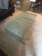 Glazen Salontafel - Gebogen Design, Huis en Inrichting, Tafels | Salontafels, Ophalen, Gebruikt, 100 tot 150 cm, 50 tot 100 cm