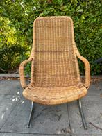 Dirk van Sliedrecht stoel, model 514, Nederlands design, Ophalen, Bruin, Riet of Rotan, Eén