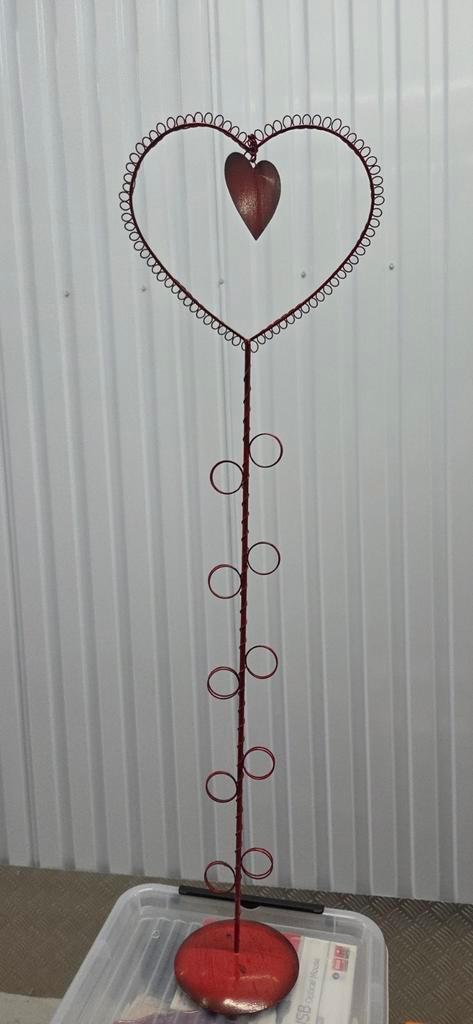 Leuke rode fotohouder met hart, Huis en Inrichting, Woonaccessoires | Overige, Gebruikt, Ophalen