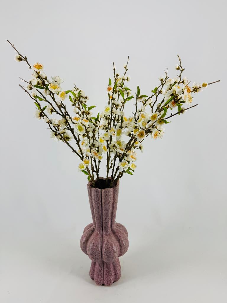Decoratieve vaas met zijden bloesemtakken, Ophalen of Verzenden, Zo goed als nieuw