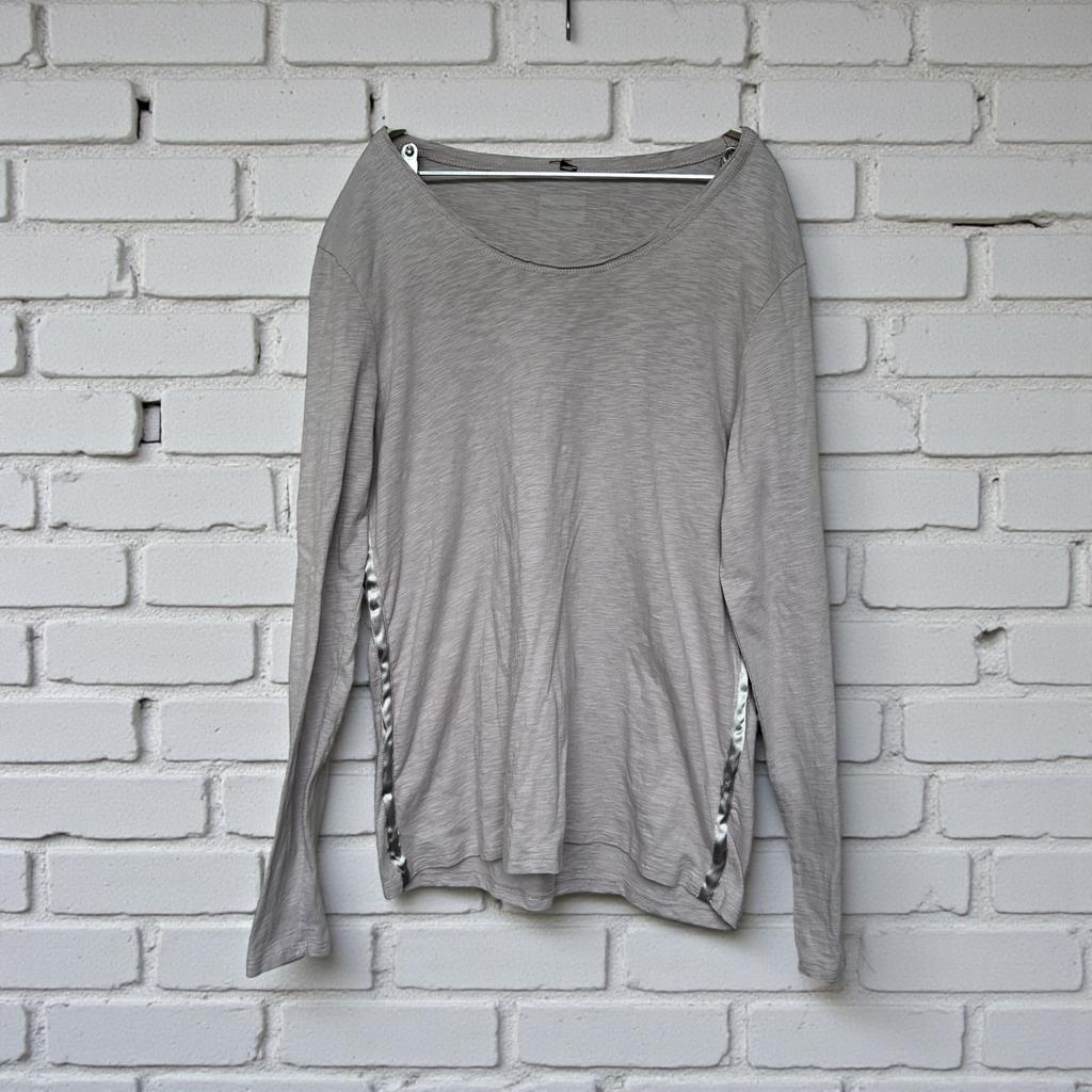 10 Days Top Maat L Lila Grijs Longsleeve Basic Streep, Kleding | Dames, Verzenden, Maat 42/44 (L), Lange mouw, Grijs