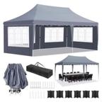 Easy-Up Tent Vouwtent Pop-Up-Tent 3x6m Waterdicht Antraciet, Ophalen of Verzenden, Nieuw, Partytent, Opvouwbaar