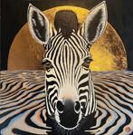 Zebra schilderij handgemaakt, Antiek en Kunst, Ophalen