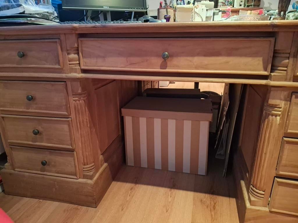 Teakhout bureaus, Huis en Inrichting, Bureaus, Ophalen, Gebruikt