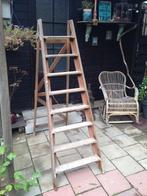 Vintage houten trap, Doe-het-zelf en Verbouw, Ladders en Trappen, Ophalen, Gebruikt, Trap, Minder dan 2 meter