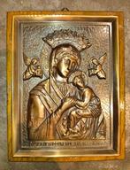 Icoon koper op hout OLV van altijddurende bijstand ELV.O., Antiek en Kunst, Ophalen of Verzenden