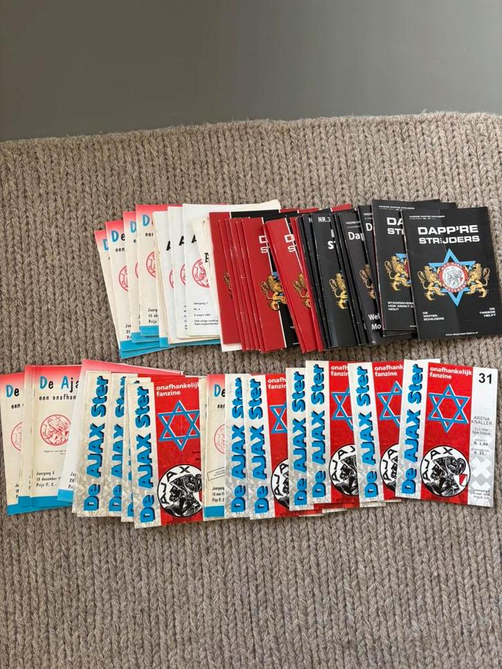 Ajax Fanzines Collectie | De Ajax Ster & Dapp’re Strijders, Verzamelen, Sportartikelen en Voetbal, Zo goed als nieuw, Ajax, Ophalen of Verzenden