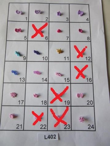 L402 LEGO FRIENDS, STRIKKEN HAAR DECORATIE DIVERSE KLEUREN beschikbaar voor biedingen