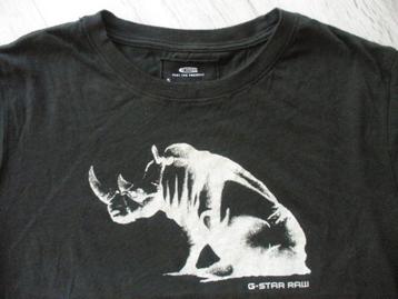 G-Star t- shirt donker bruin maat S beschikbaar voor biedingen
