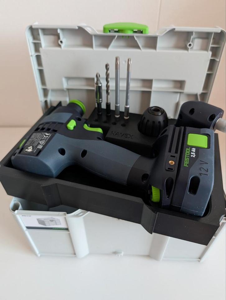 KAVEX compacte Systainer S 147 inleg voor Festool TXS 12, Doe-het-zelf en Verbouw, Gereedschap | Boormachines, Ophalen of Verzenden