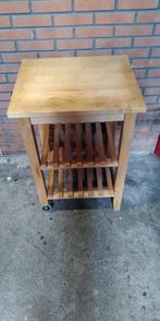 Handige trolley, BEKVÄM Roltafel van IKEA, hout, gebruikt, Ophalen, Gebruikt, Bruin, 50 tot 100 cm