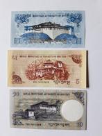 3 biljetten Bhutan unc kk f.20.9, Ophalen of Verzenden