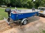 Visboot verano 420 met trailer., Watersport en Boten, Vis- en Consoleboten, Ophalen, Gebruikt, Tot 10 pk, 3 tot 6 meter