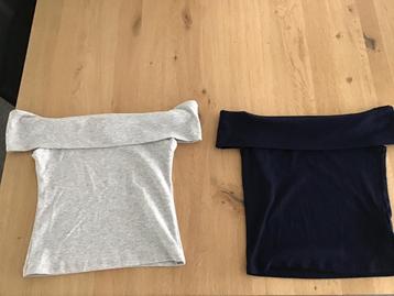 Stradivarius topjes, nieuw, donkerblauw en grijs, maat S beschikbaar voor biedingen