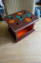 nostalgische bruine bohemian stoofje - voeten bankje, Ophalen of Verzenden, Gebruikt