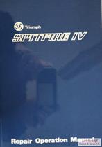 Repair operation Manual Triumph Spitfire IV 01ML28AF02, Ophalen of Verzenden