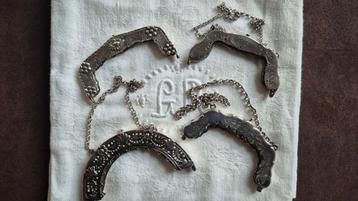 Set 3 stuks antieke beursbeugel beugel zilver 19e eeuw beschikbaar voor biedingen