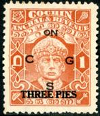 Indiase Staten Cochin D65AII-pf - Dienstzegel, Postzegels en Munten, Postzegels | Azië, Verzenden, Zuid-Azië, Postfris