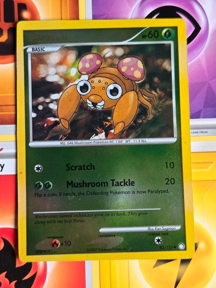 Paras 92/123, Hobby en Vrije tijd, Verzamelkaartspellen | Pokémon, Zo goed als nieuw, Losse kaart, Ophalen of Verzenden