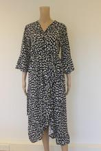 Made in Italy zwart/roomwitte jurk one size, Maat 38/40 (M), Made in Italy, ., Zwart