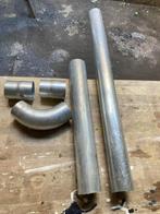 Zinken regenpijp stukken 80 mm, Doe-het-zelf en Verbouw, Buizen en Afvoer, Nieuw, Ophalen of Verzenden, Zink, Minder dan 2 meter