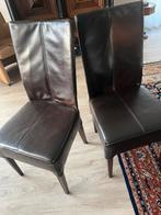 Leren stoelen 6stuks, Huis en Inrichting, Stoelen, Ophalen, Bruin, Leer, Zo goed als nieuw