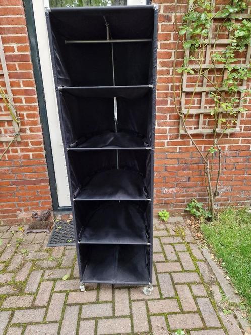 Ikea PS Verrijdbare Zwarte Kast – Wardrobe Tidy, Huis en Inrichting, Kasten | Kledingkasten, Gebruikt, 150 tot 200 cm, 50 tot 100 cm