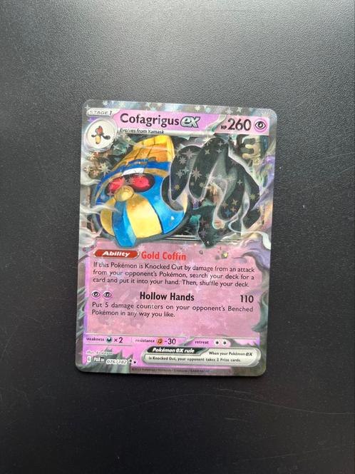 Cofagrigus Ex 076/182, Hobby en Vrije tijd, Verzamelkaartspellen | Pokémon, Zo goed als nieuw, Losse kaart, Foil, Verzenden