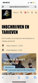 GEZOCHT: 1 startbewijs Egmond KWART Marathon