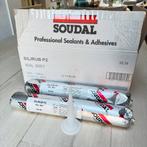 2 x Soudal Silirub p2 worsten Ral9001 600ml, Ophalen of Verzenden, Zo goed als nieuw
