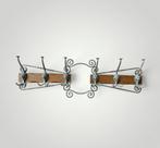 Brocante Kapstok met 6 Haken wand leeuwen kop, Wandkapstok, Gebruikt, Ophalen of Verzenden, Minder dan 100 cm