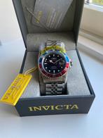 Invicta Pro Diver Pepsi Bezel Seiko NH35A, Zwart, Invicta, Nieuw, Ophalen of Verzenden