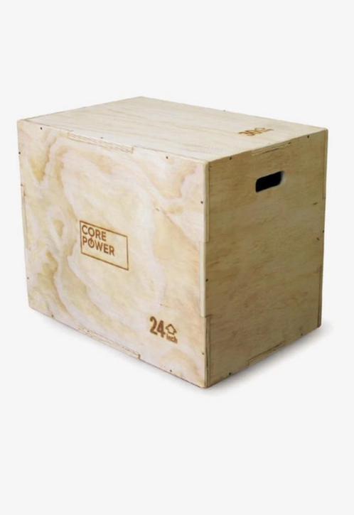New 3-in-1 houten plyo box van Core Power, Huis en Inrichting, Woonaccessoires | Kisten, Nieuw, Minder dan 50 cm, Ophalen of Verzenden
