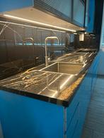 granieten blad, Huis en Inrichting, Ophalen, Blauw, Graniet of Steen, Enkelwandige keuken