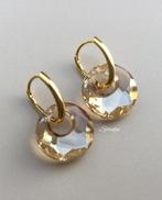 Oorbellen creolen NIEUW Swarovski kristal ketting goud parel, Met kristal, Hangers, Verzenden, Nieuw