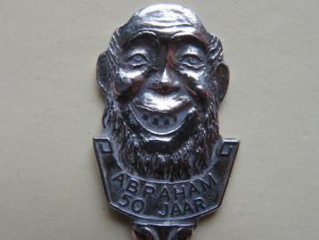 Verzilverd lepeltje Abraham 50 jaar (Jubileum) beschikbaar voor biedingen