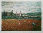 Monet: Klaprozen bij Vetheuil, olieverfreproductie, Verzenden