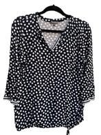 Street One shirt, donkerblauw, witte bollen, maat 40, Maat 38/40 (M), Street One, Zo goed als nieuw, Verzenden