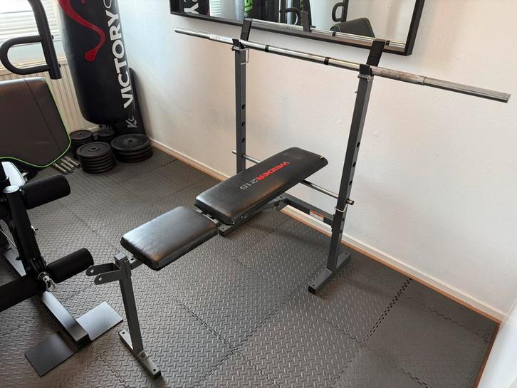 Fitness halterbank gewichten dumbell halterstang optrekstang, Sport en Fitness, Fitnessmaterialen, Fitnessbank, Ophalen